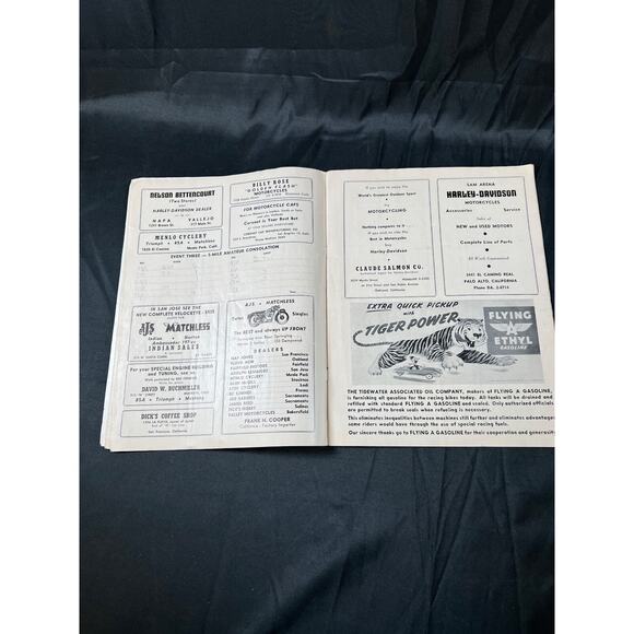 NATIONAL CHAMPIONSHIP MOTORCYCLE RACES SAN MATEO CALIFORNIA 1952 VINTAGE BOOK - Picture 5 of 12